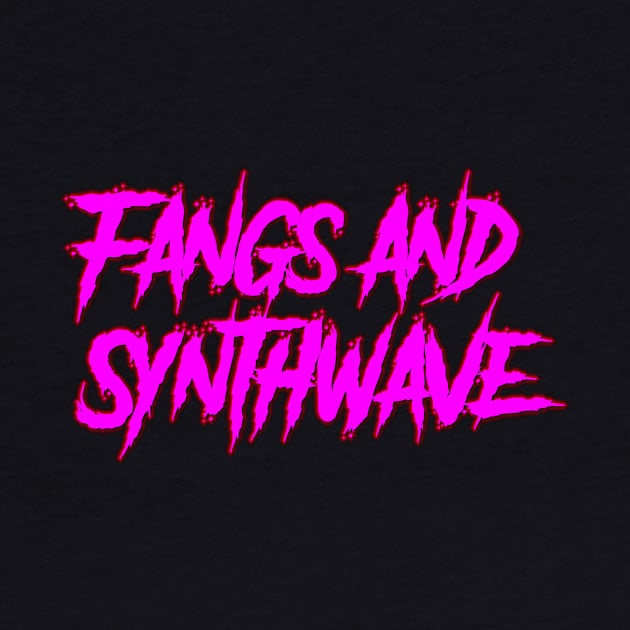 Fangs and Synthwave Big Pink Logo by Electrish